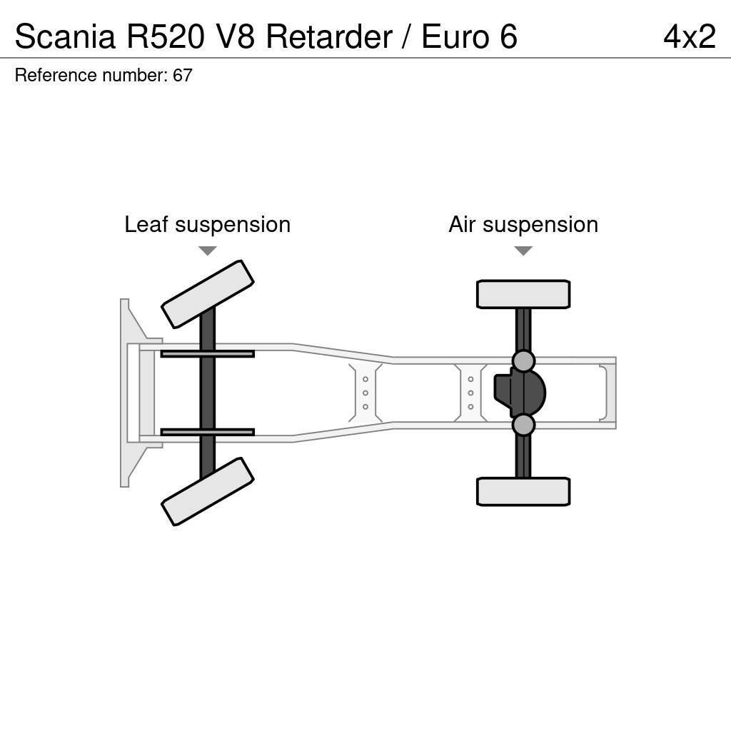 Scania R520 V8 Retarder / Euro 6 Tractores (camiões)