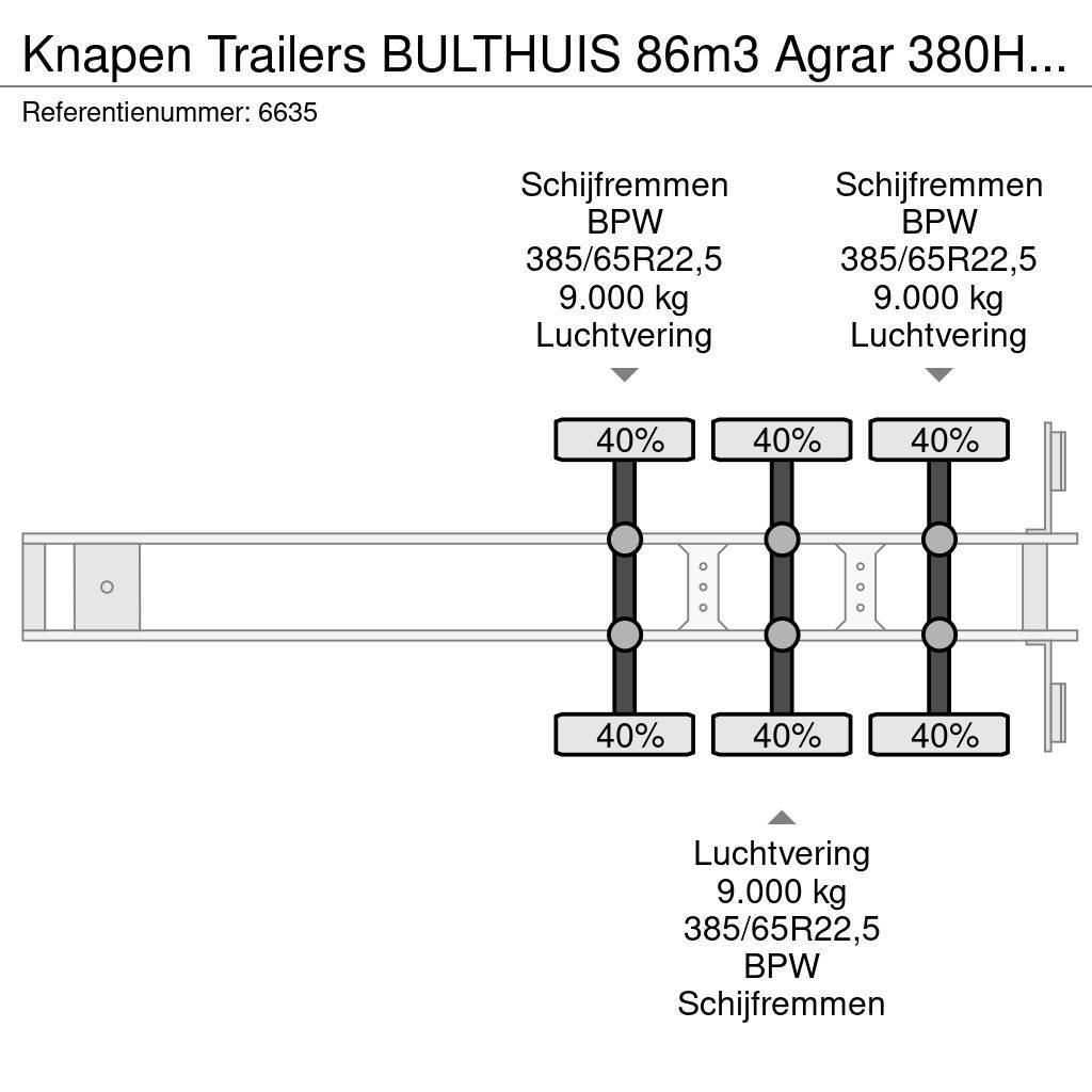 Knapen Trailers BULTHUIS 86m3 Agrar 380H Schijfremmen Alc Semi-reboques pisos móveis