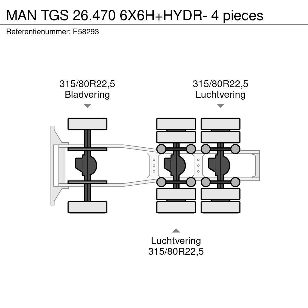 MAN TGS 26.470 6X6H+HYDR- 4 pieces Tractores (camiões)