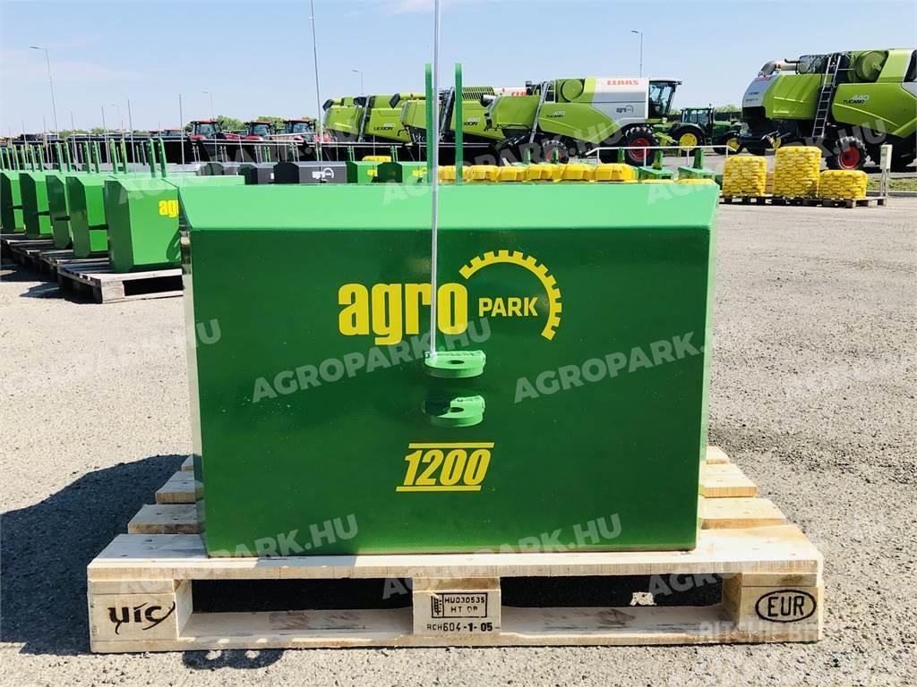  1200 kg front hitch weight, in green color Pesos Frontais