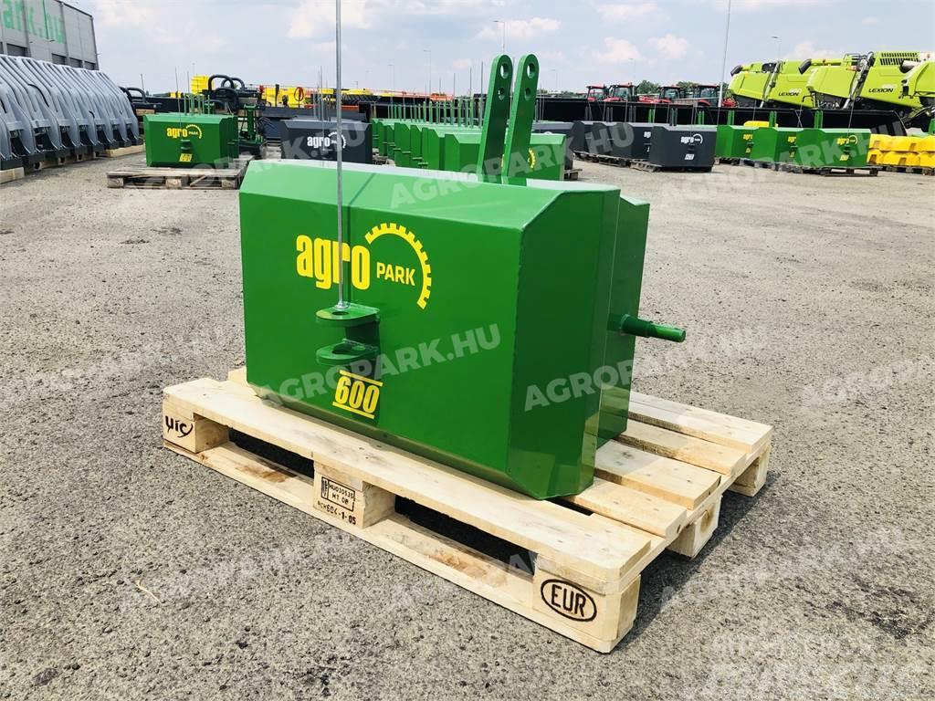  600 kg front hitch weight, in green color Pesos Frontais