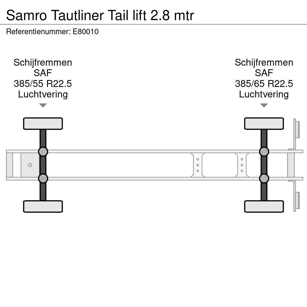 Samro Tautliner Tail lift 2.8 mtr Semi Reboques Cortinas Laterais