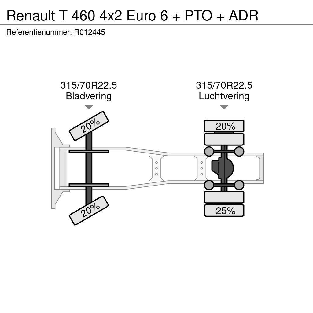 Renault T 460 4x2 Euro 6 + PTO + ADR Tractores (camiões)