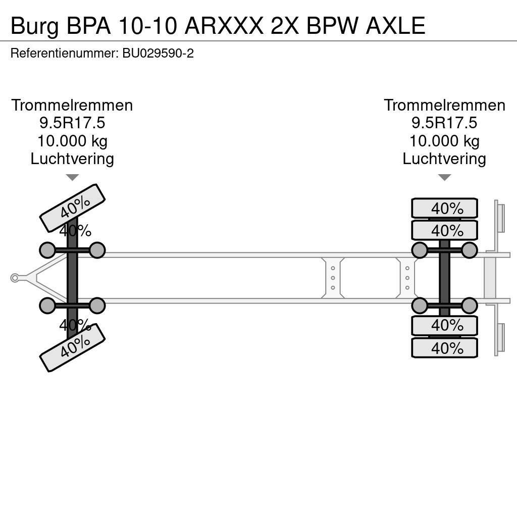 Burg BPA 10-10 ARXXX 2X BPW AXLE Demountable trailers