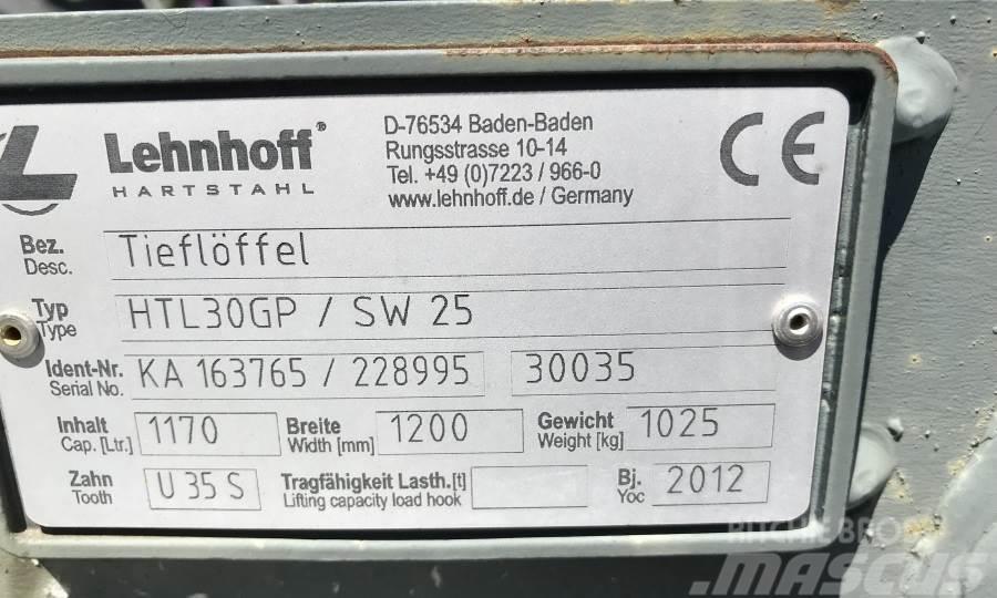 Lehnhoff 120 CM / SW25 - Tieflöffel Acessórios Retroescavadoras