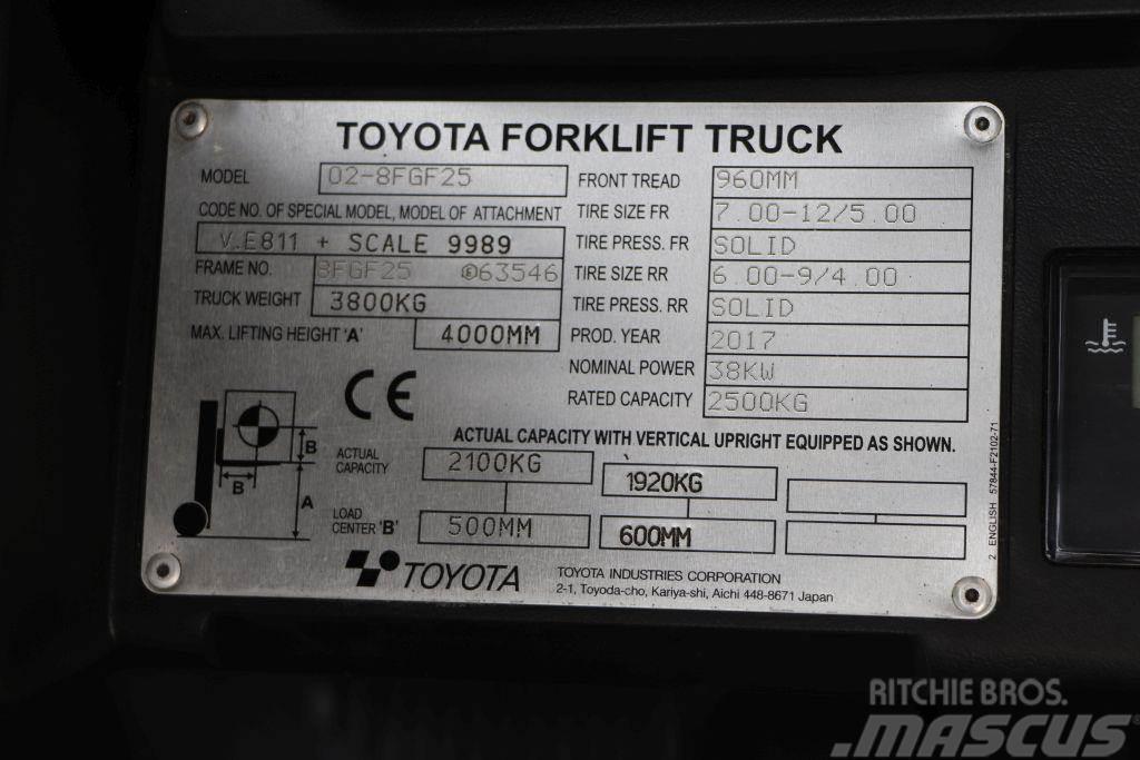 Toyota 02-8FGF25 Empilhadores a gás