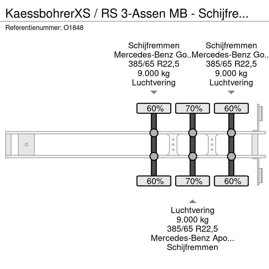 Kässbohrer XS / RS 3-Assen MB - Schijfremmen - Schuifzeilen/S Semi Reboques Cortinas Laterais