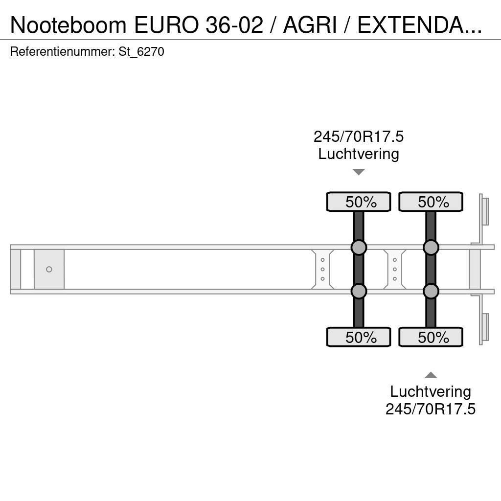 Nooteboom EURO 36-02 / AGRI / EXTENDABLE / REMOVABLE NECK Semi Reboques Carga Baixa