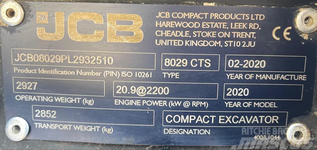 JCB 8029 CTS Mini Escavadoras <7t