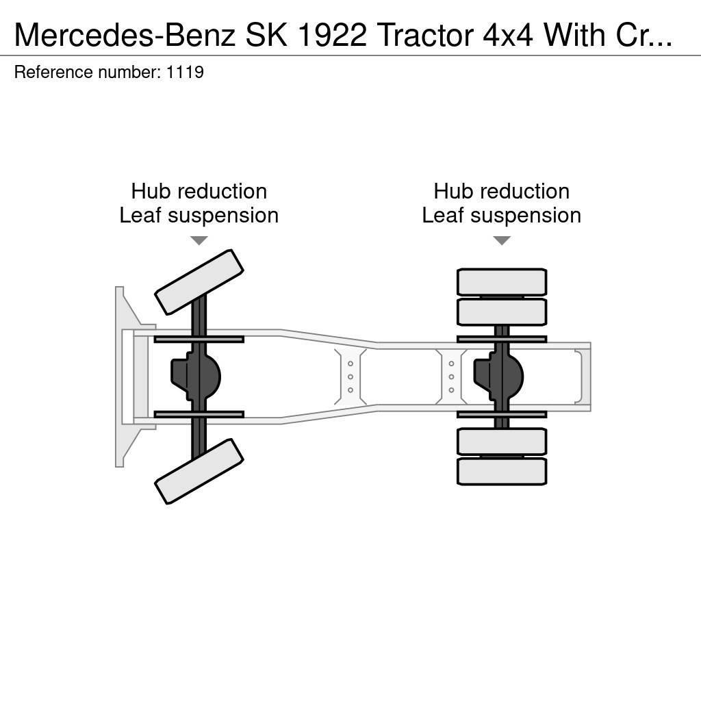 Mercedes-Benz SK 1922 Tractor 4x4 With Crane Full Spring V6 Big Tractor Units