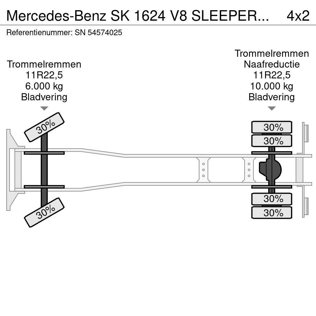 Mercedes-Benz SK 1624 V8 SLEEPERCAB WITH OPEN BOX (ZF-MANUAL GEA Camiões estrado/caixa aberta