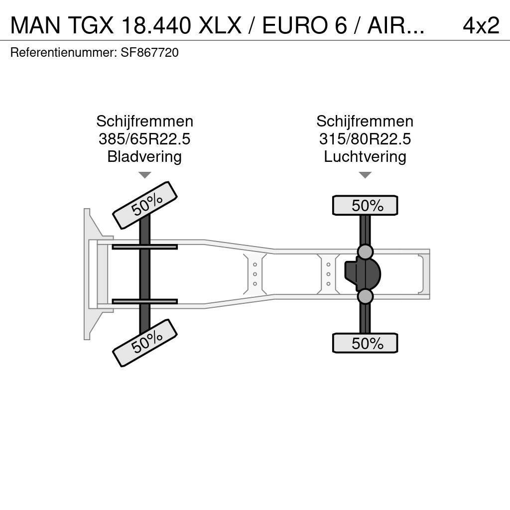 MAN TGX 18.440 XLX / EURO 6 / AIRCO / PTO Tractores (camiões)