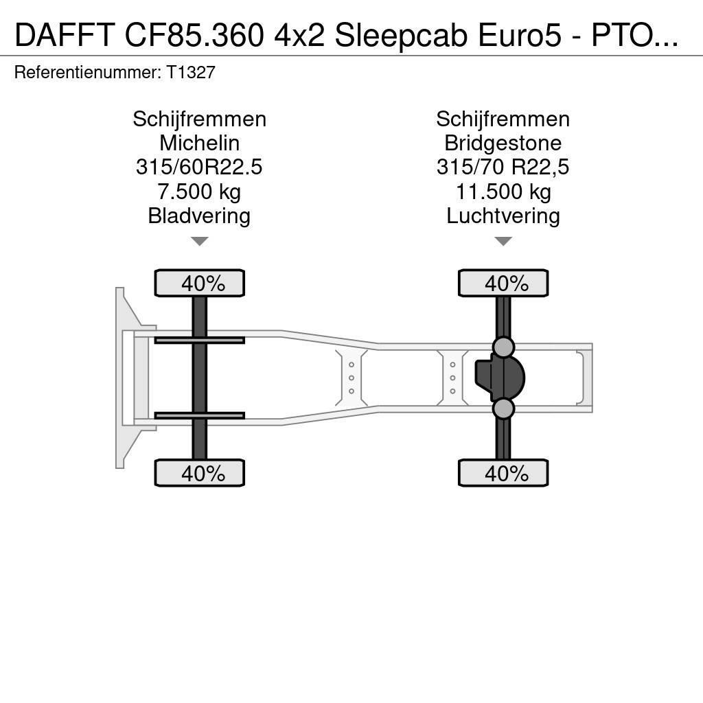 DAF FT CF85.360 4x2 Sleepcab Euro5 - PTO Prep - 3-Spaa Tractores (camiões)