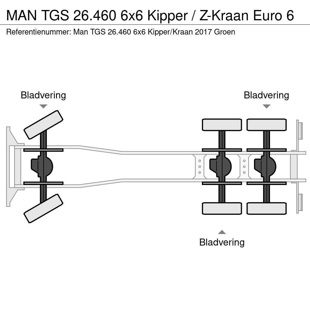 MAN TGS 26.460 6x6 Kipper / Z-Kraan Euro 6 Camiões basculantes