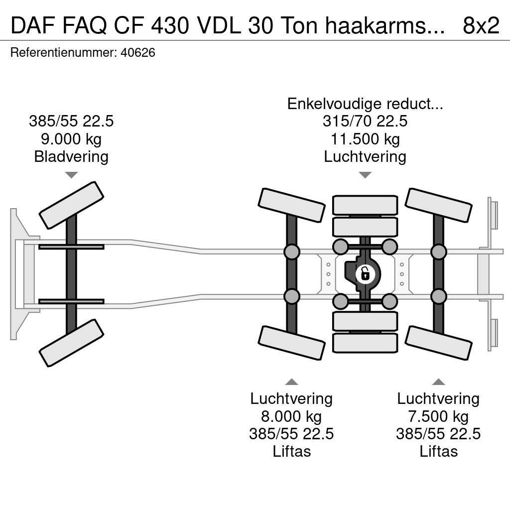 DAF FAQ CF 430 VDL 30 Ton haakarmsysteem Just 73.197 k Camiões Ampliroll