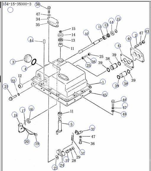 Shantui SD22 transmission control valve 154-15-350004- Transmissão