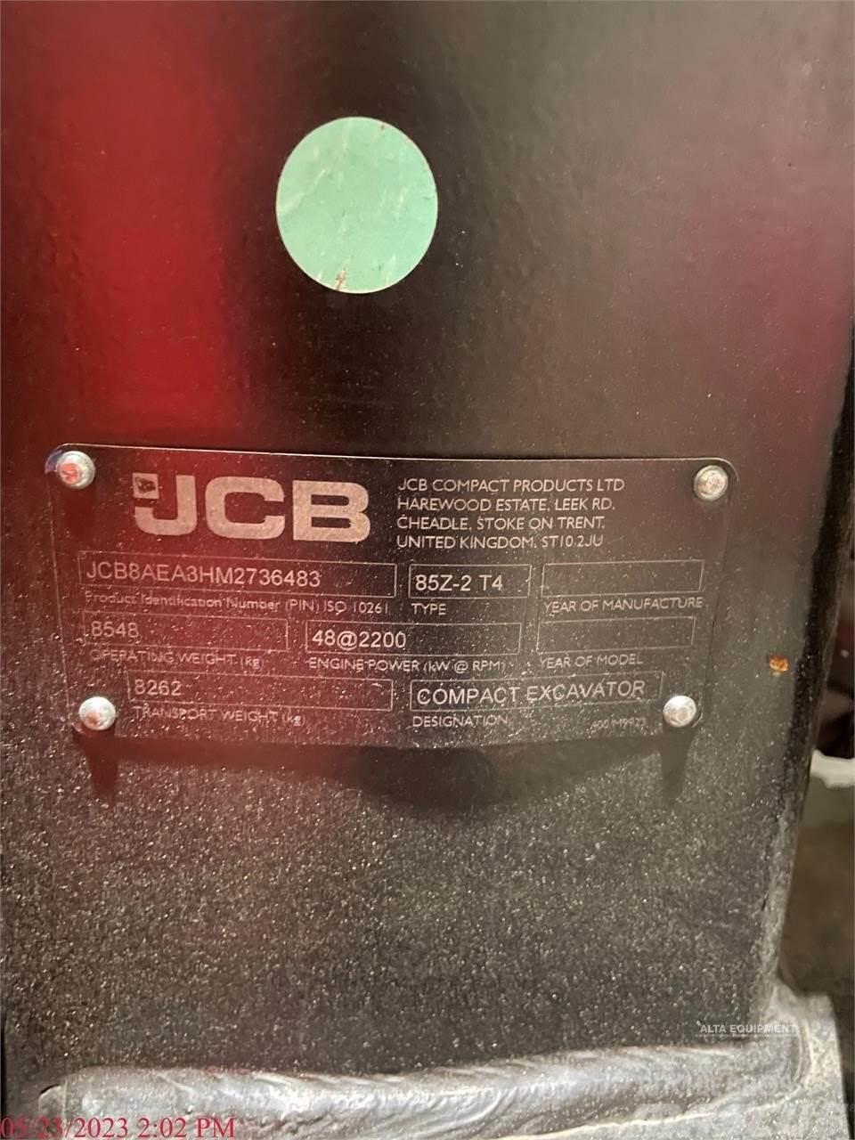 JCB 85Z-2 Escavadoras de rastos