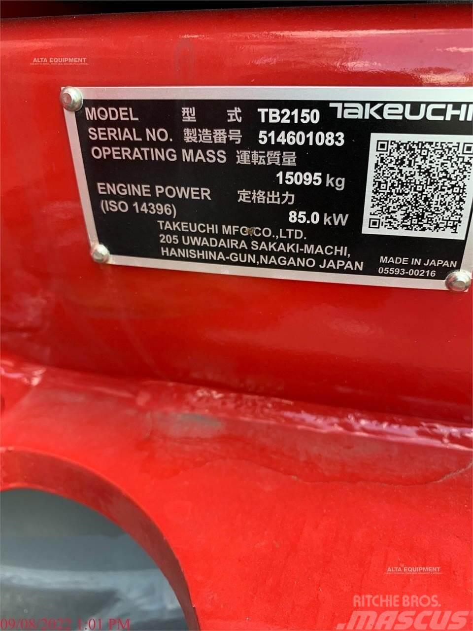 Takeuchi TB2150 Escavadoras de rastos