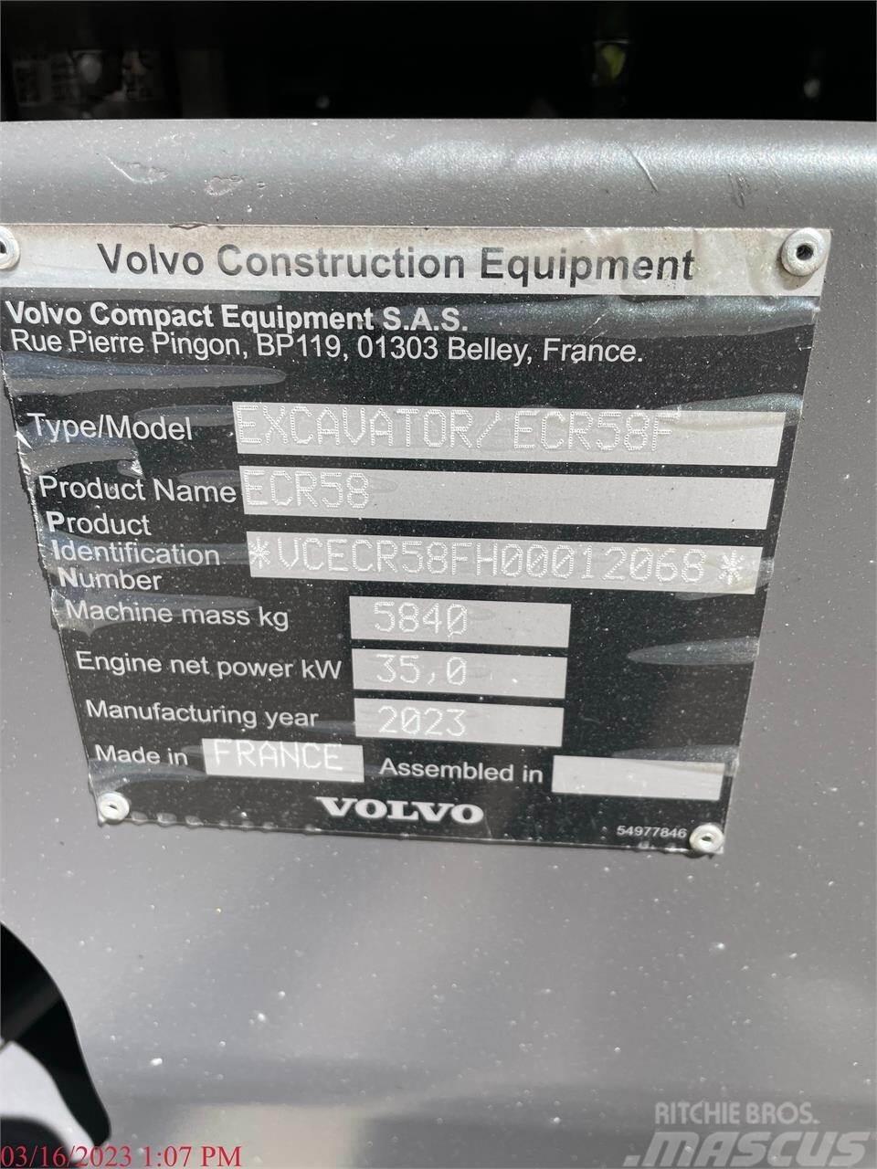 Volvo ECR58F Escavadoras de rastos