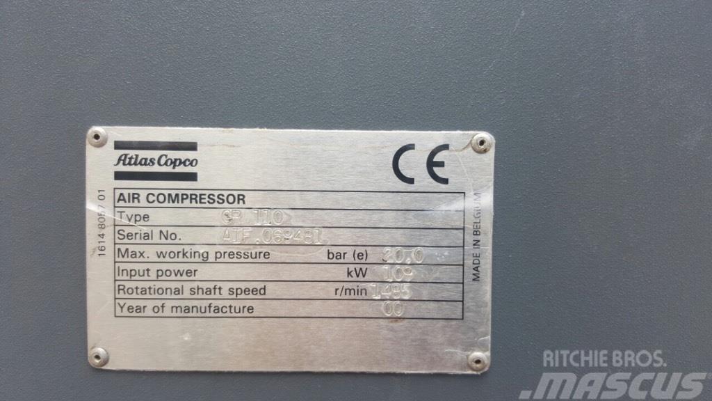 Atlas Copco Compressor, Kompressor GR 110 Compressores