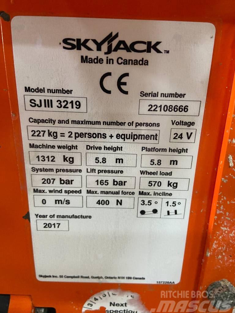 SkyJack SJ 3219 schaarhoogwerker 7,8m hoogwerker Elevadores de tesoura