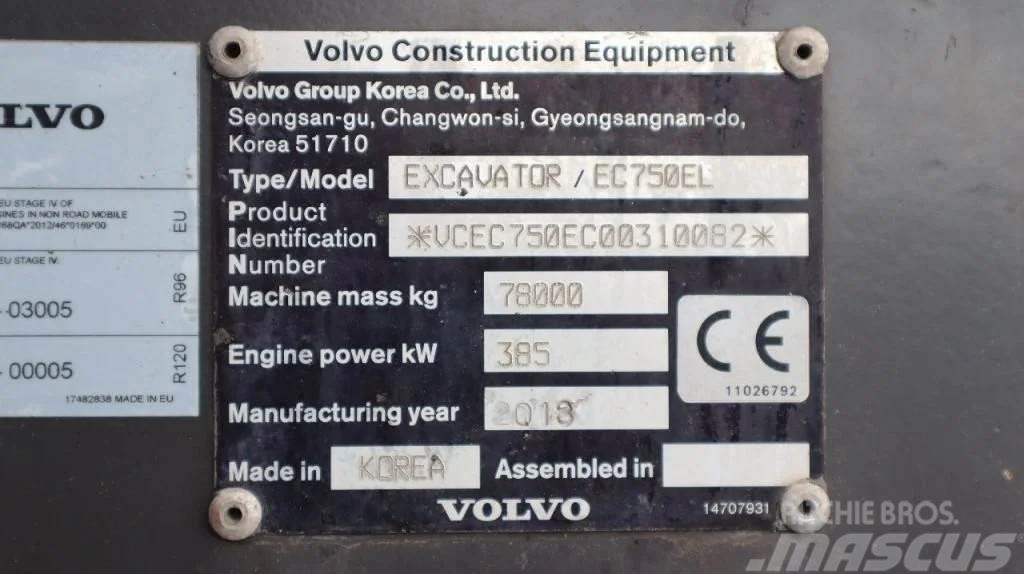 Volvo EC 750 EL | BUCKET | GOOD CONDITION Escavadoras de rodas