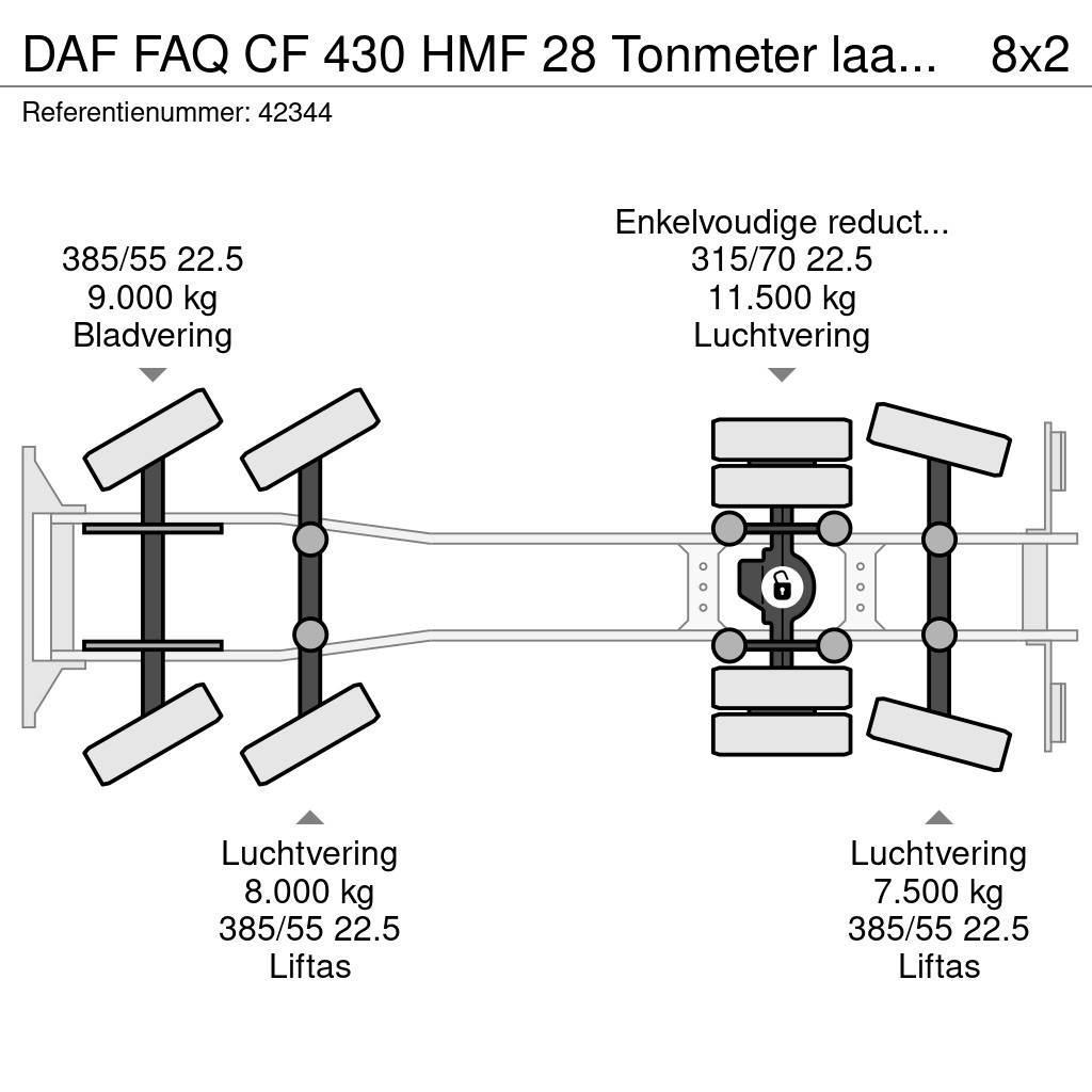 DAF FAQ CF 430 HMF 28 Tonmeter laadkraan Camiões Ampliroll