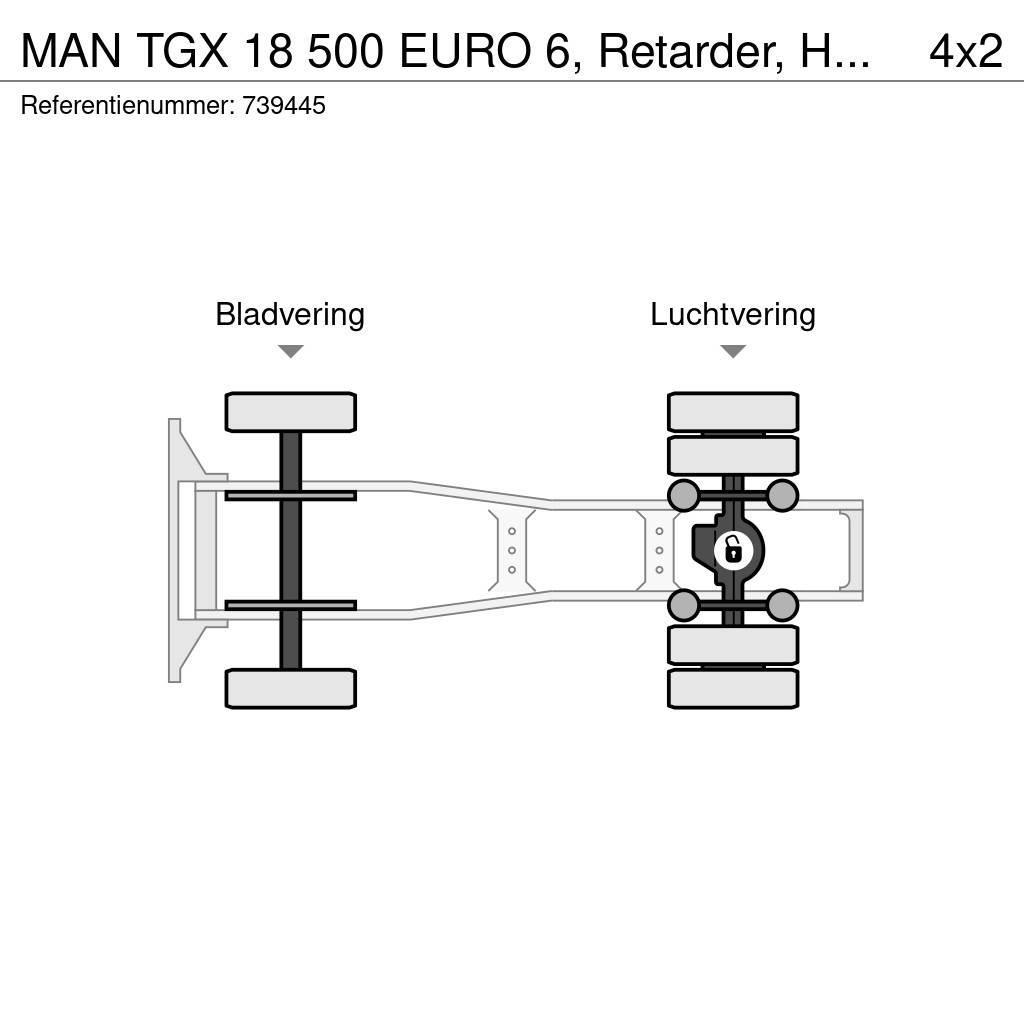 MAN TGX 18 500 EURO 6, Retarder, Hydrauliek, 6 Units Tractores (camiões)