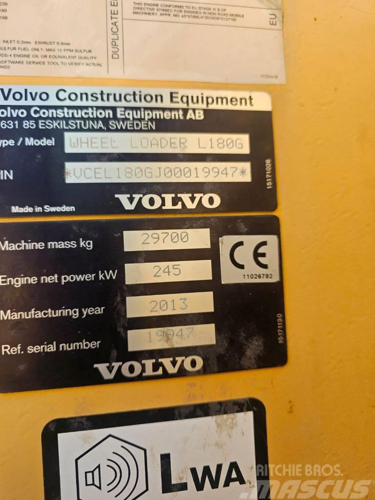 Volvo L180G capacity 6,1 m3 with weight / l150 l180 Pás carregadoras de rodas