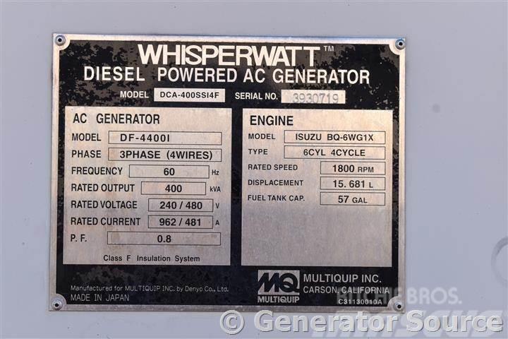 MultiQuip 320 kW - FOR RENT Geradores Diesel