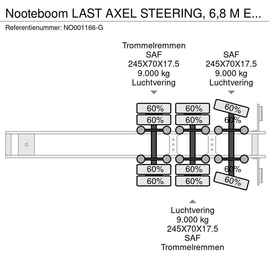 Nooteboom LAST AXEL STEERING, 6,8 M EXTENDABLE Semi Reboques Carga Baixa