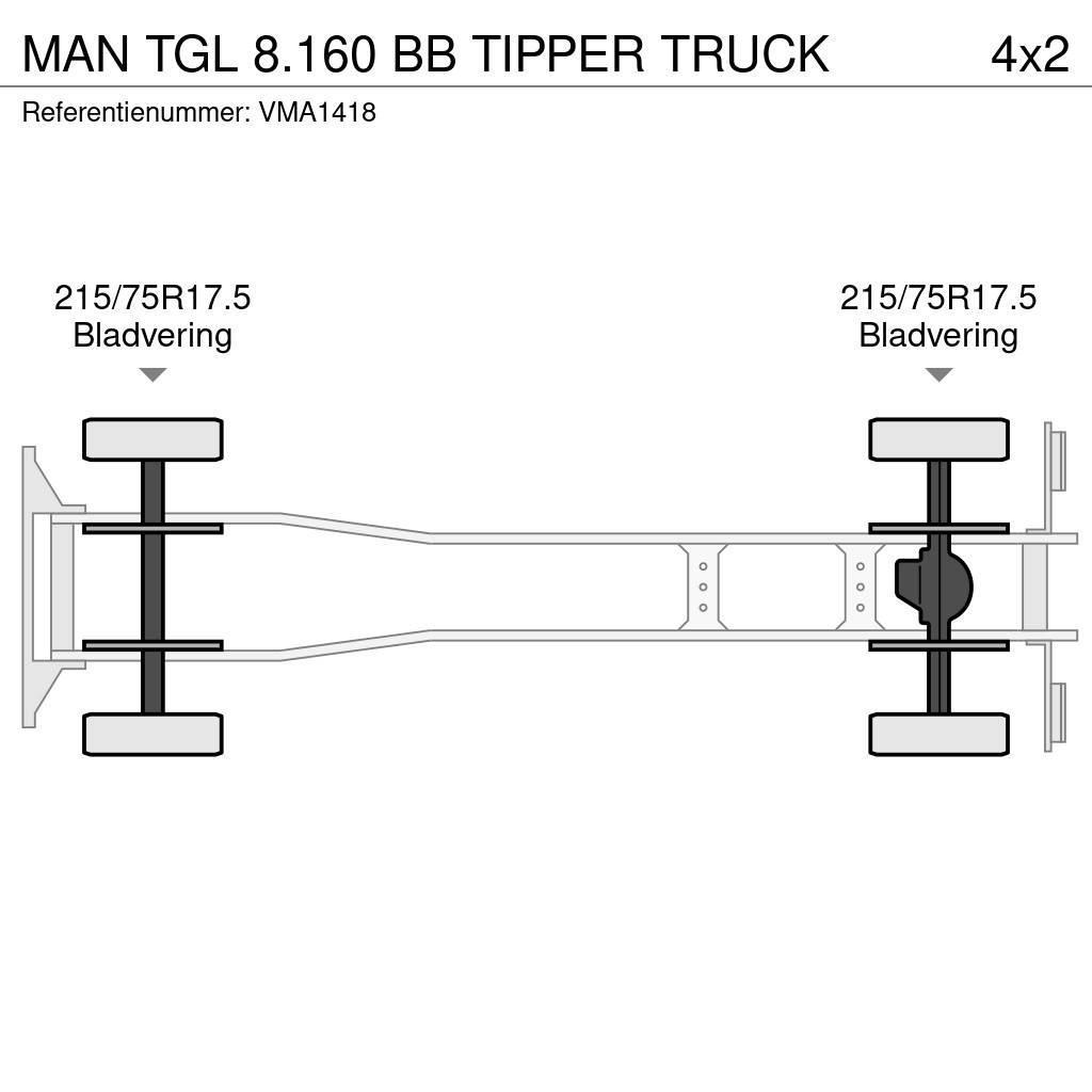 MAN TGL 8.160 BB TIPPER TRUCK Camiões basculantes