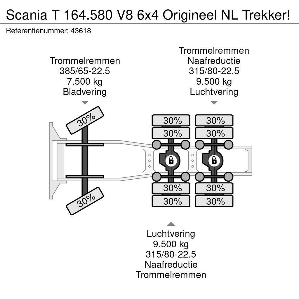 Scania T 164.580 V8 6x4 Origineel NL Trekker! Tractores (camiões)