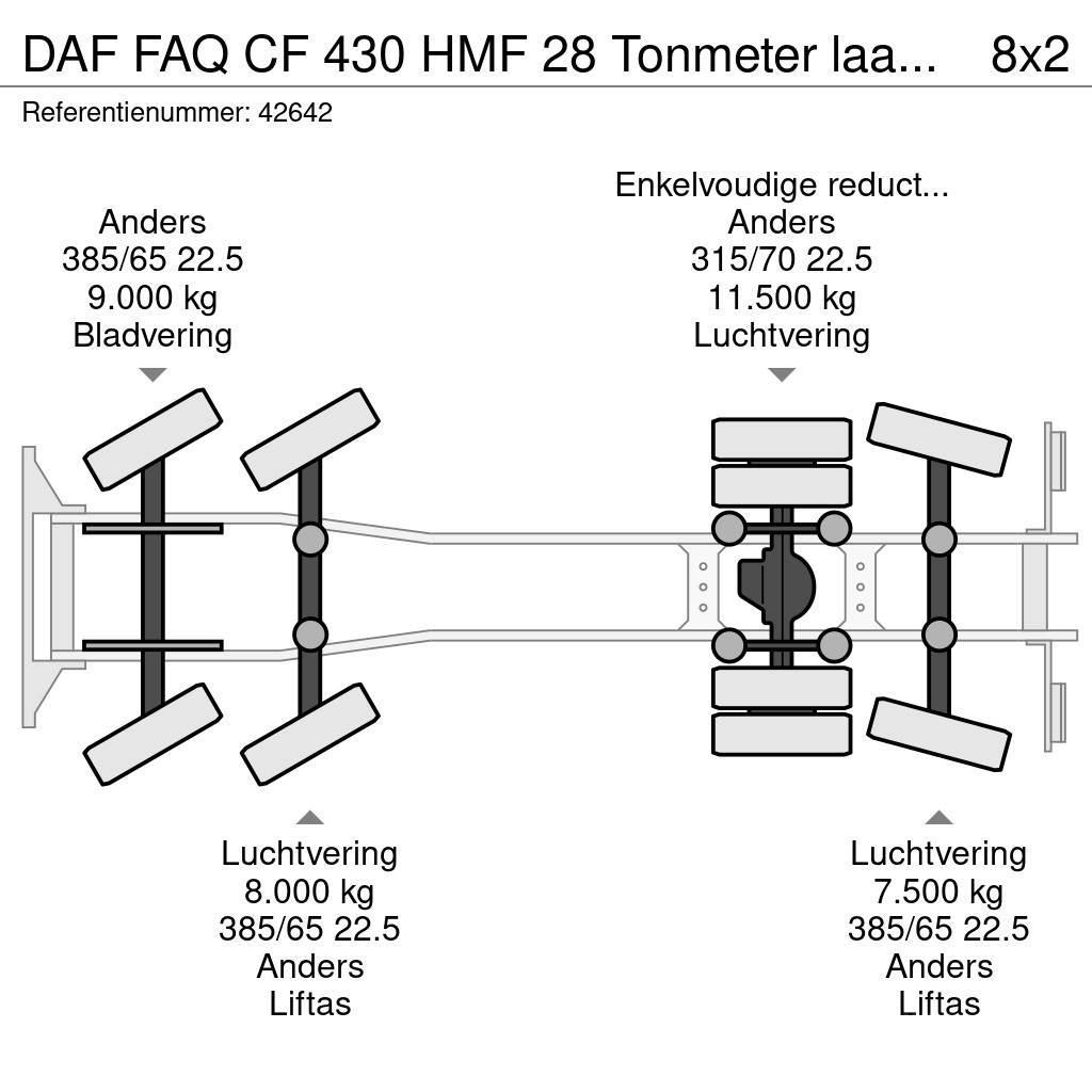 DAF FAQ CF 430 HMF 28 Tonmeter laadkraan Camiões Ampliroll