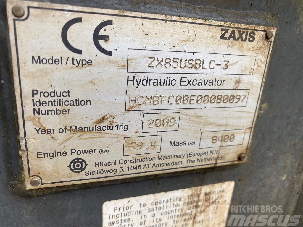 Hitachi ZX 85 US B LC-3 Escavadoras Midi 7t - 12t