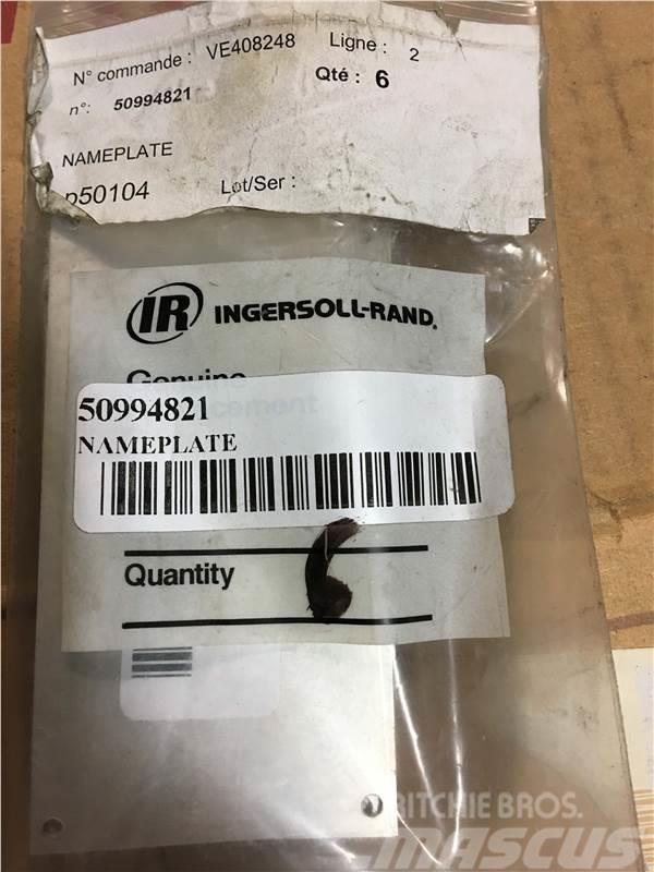 Ingersoll Rand NAMEPLATE - 50994821 Outros componentes