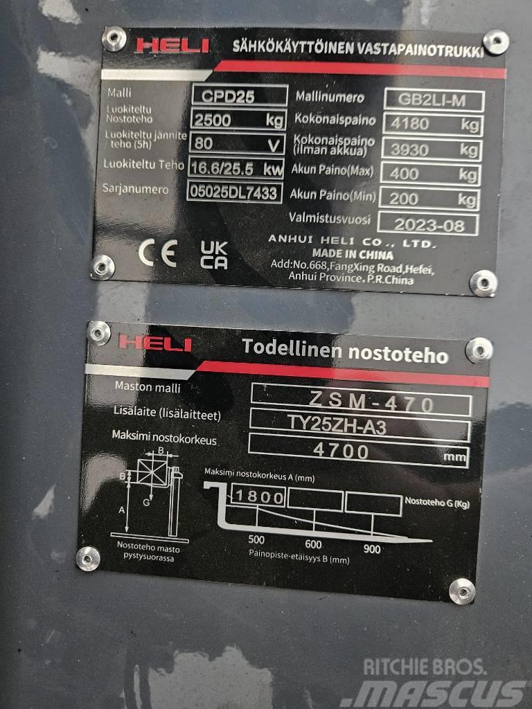 Heli CPD 25 GB2LI-M Empilhadores eléctricos