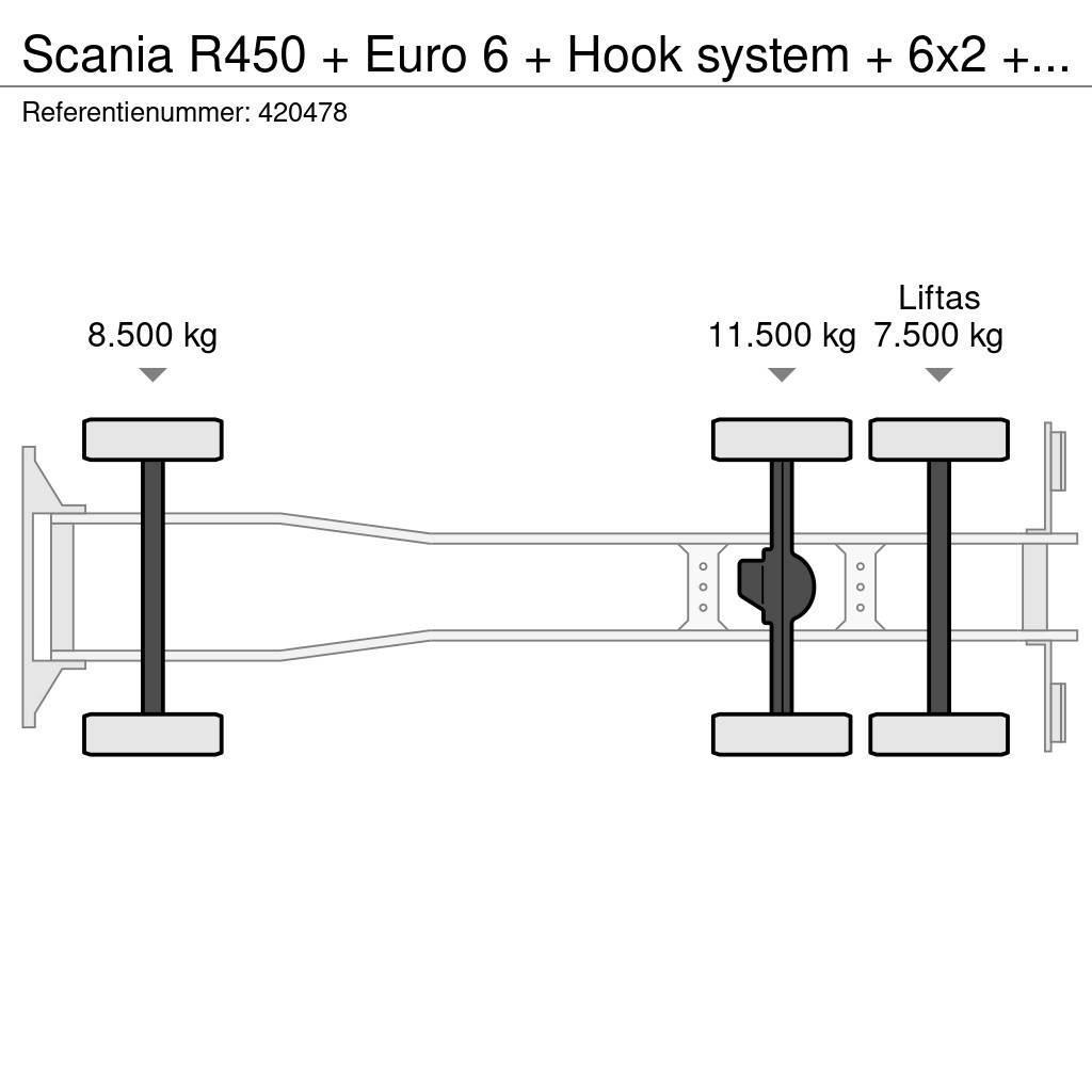 Scania R450 + Euro 6 + Hook system + 6x2 + Discounted fro Camiões Ampliroll