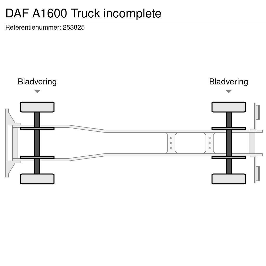 DAF A1600 Truck incomplete Camiões de chassis e cabine