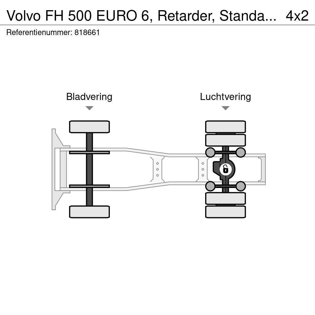 Volvo FH 500 EURO 6, Retarder, Standairco Tractores (camiões)