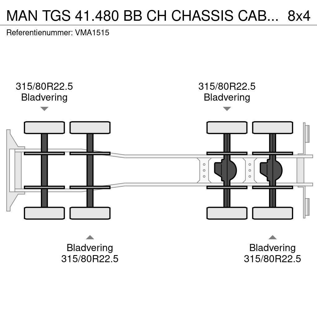 MAN TGS 41.480 BB CH CHASSIS CABIN (4 units) Camiões de chassis e cabine