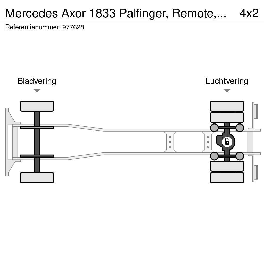 Mercedes-Benz Axor 1833 Palfinger, Remote, Manual, RVS loading p Camiões basculantes
