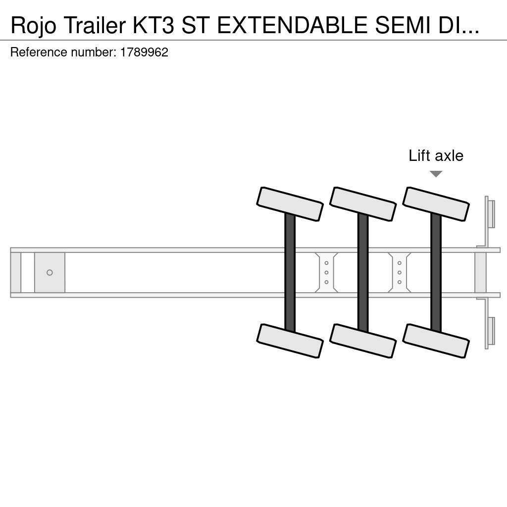 Rojo Trailer KT3 ST EXTENDABLE SEMI DIEPLADER/TIEFLADER/LOWLOAD Semi Reboques Carga Baixa