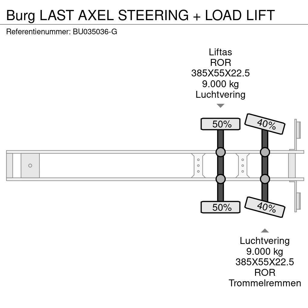Burg LAST AXEL STEERING + LOAD LIFT Semi-Reboques Caixa Fechada