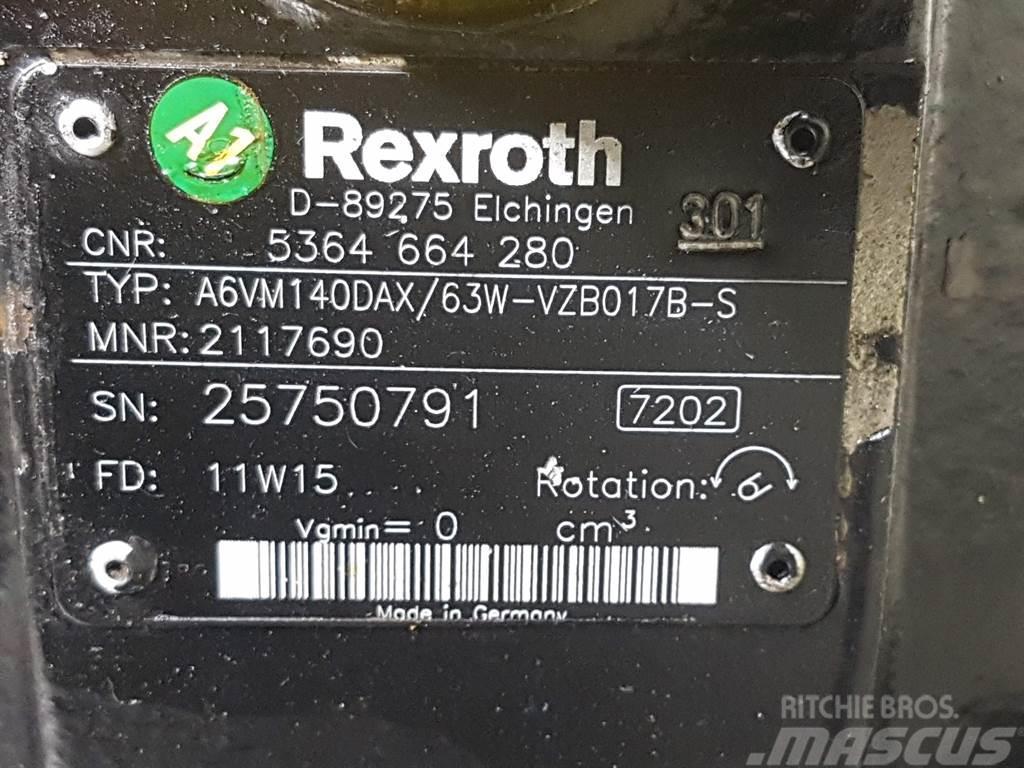 Terex TL210-5364664280-Rexroth A6VM140DAX/63-Drive motor Hidráulica