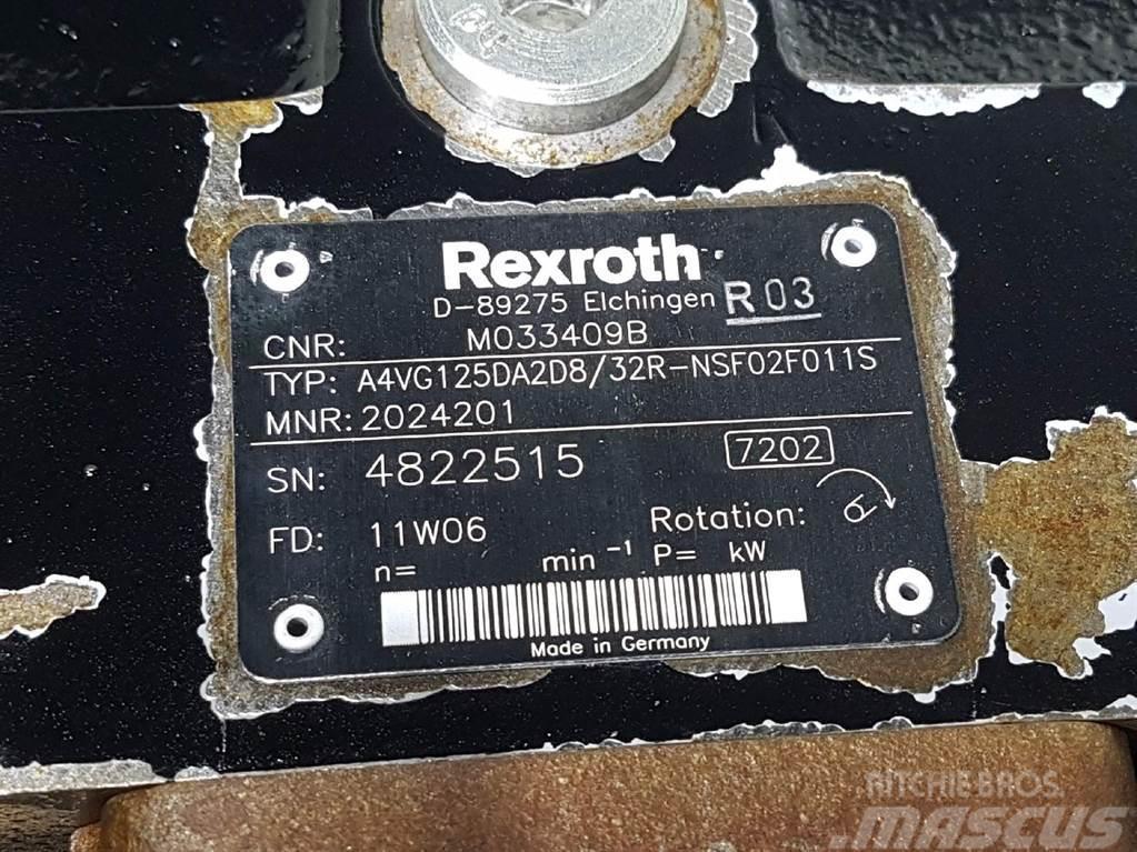 Rexroth A4VG125DA2D8/32R-M033409B / R902024201-Drive pump Hidráulica