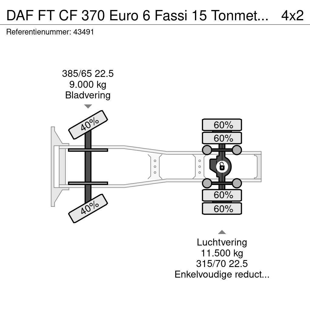 DAF FT CF 370 Euro 6 Fassi 15 Tonmeter laadkraan Tractores (camiões)