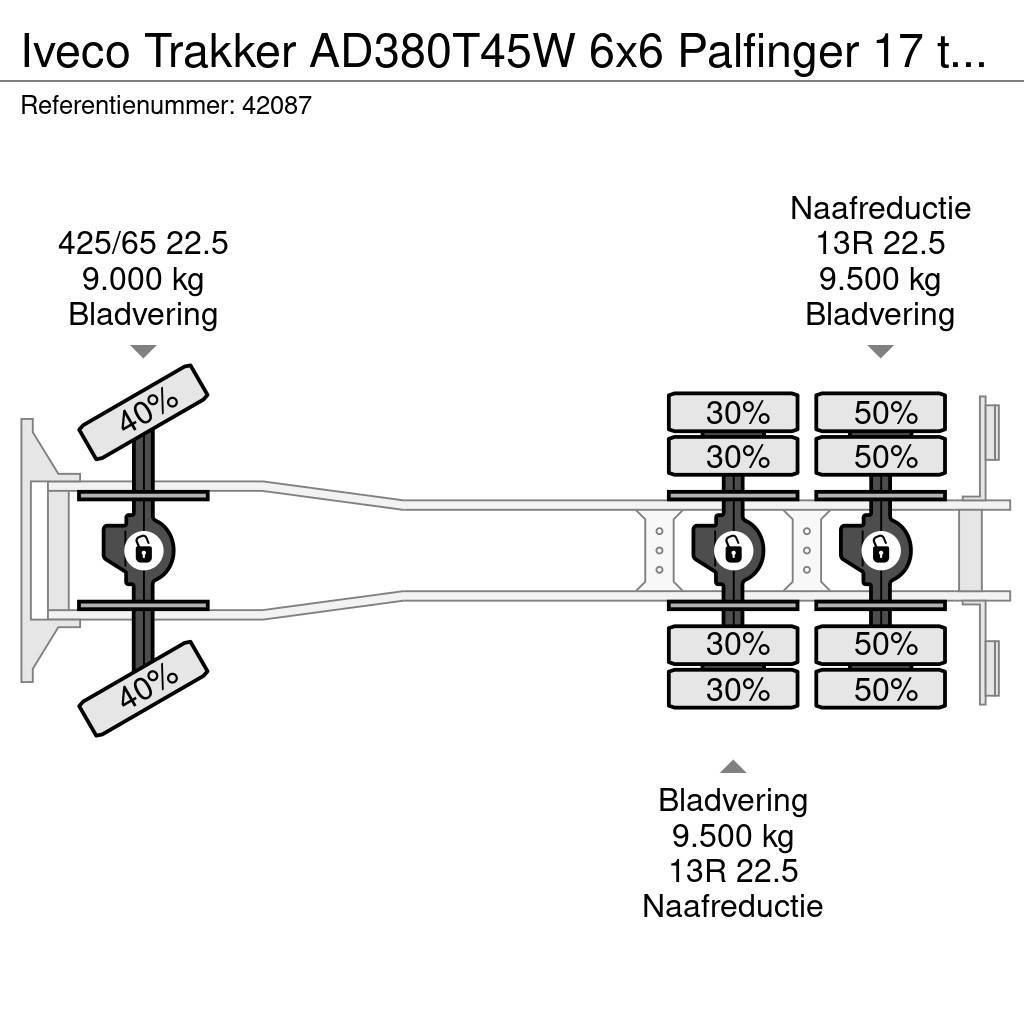 Iveco Trakker AD380T45W 6x6 Palfinger 17 ton/meter Z-kra Camiões basculantes