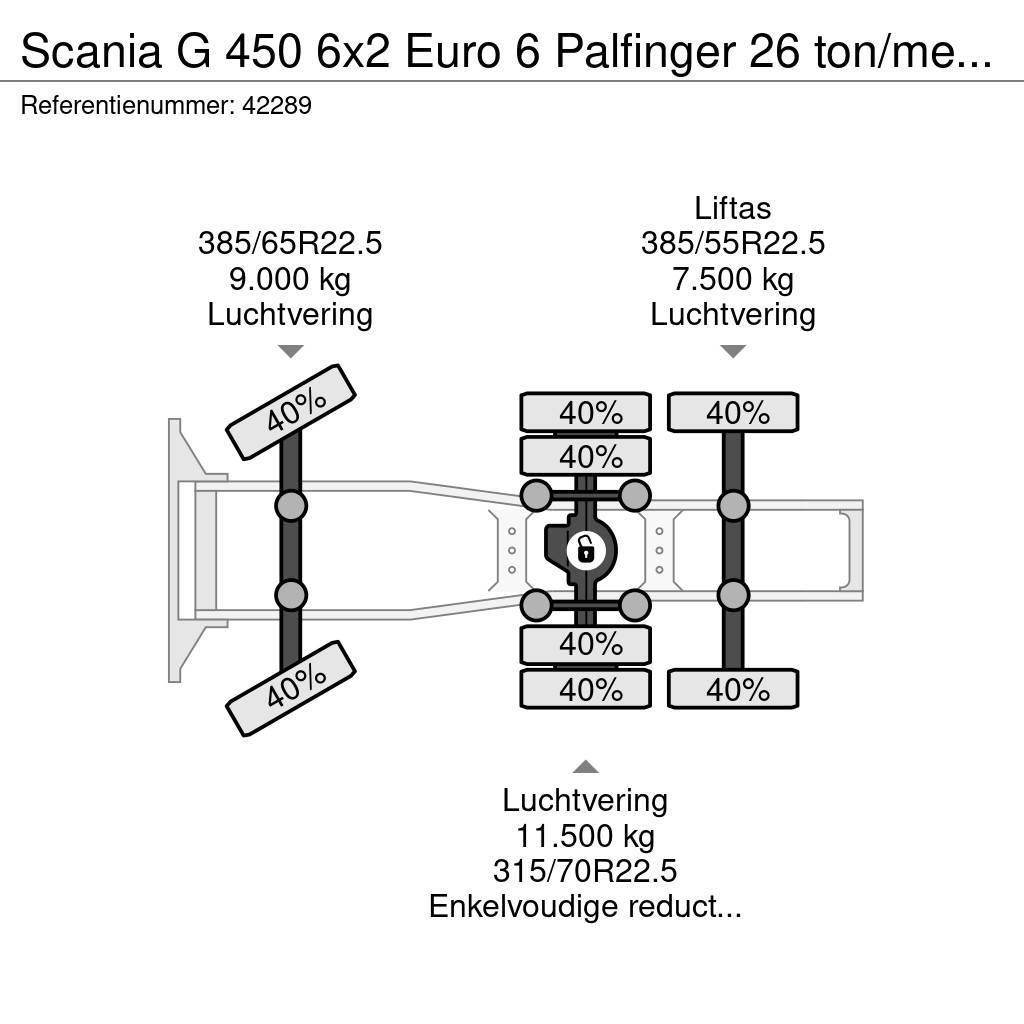 Scania G 450 6x2 Euro 6 Palfinger 26 ton/meter laadkraan Tractores (camiões)