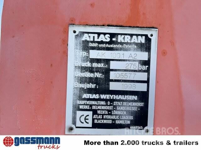 MAN 14.224 LAC 4x4 BB mit Kran Atlas 100.1 Camiões estrado/caixa aberta